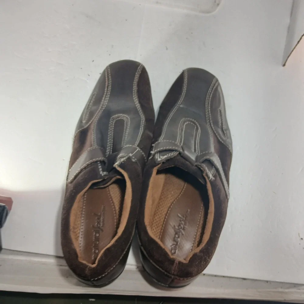 Natural Soul Naturalizer Frasier Loafers 10M Brown‎ Leather Suede Comfort Shoes